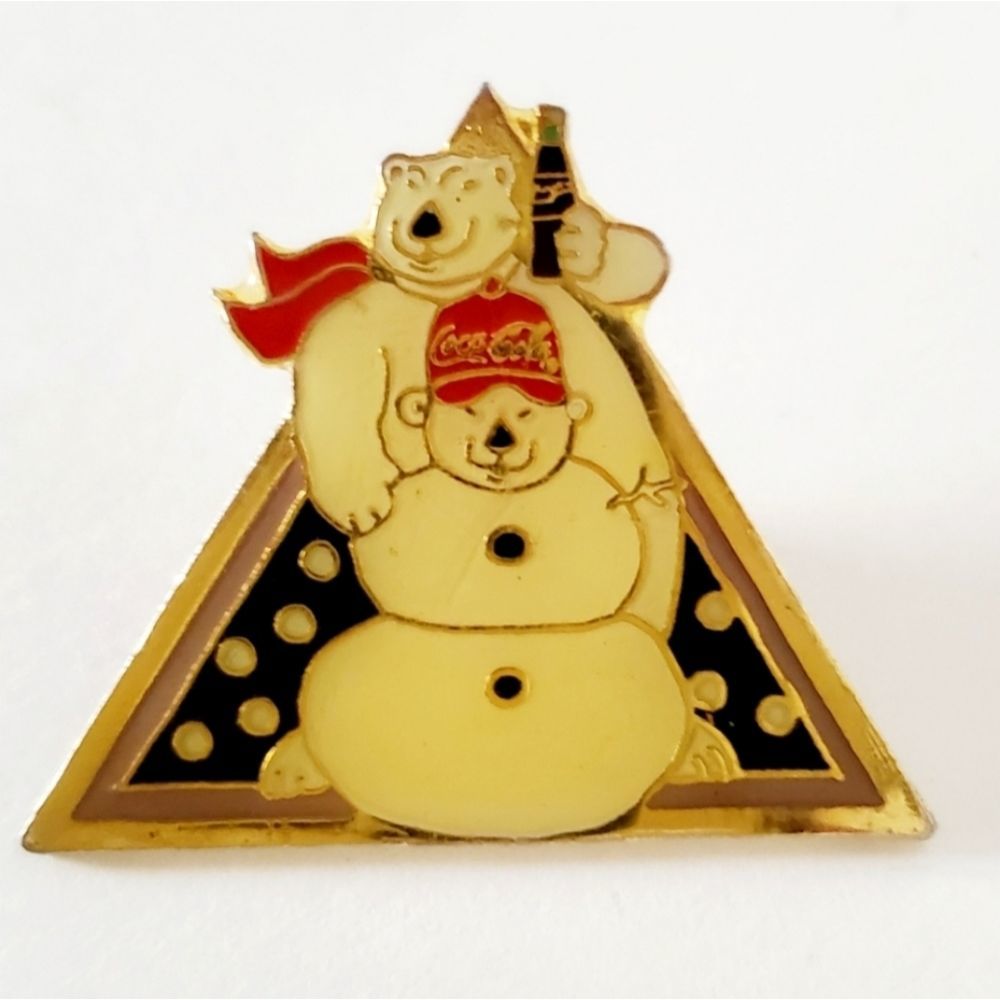 COCA COLA Vintage Coca-Cola Polar Bear Christmas Collector Pin